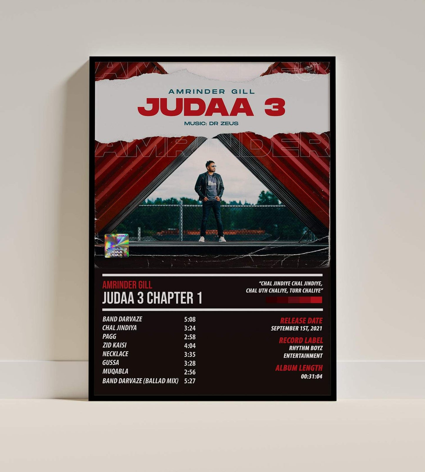 Amrinder Gill - Judaa 3 Chapter 1 | ALBUM POSTER - PosterVerse