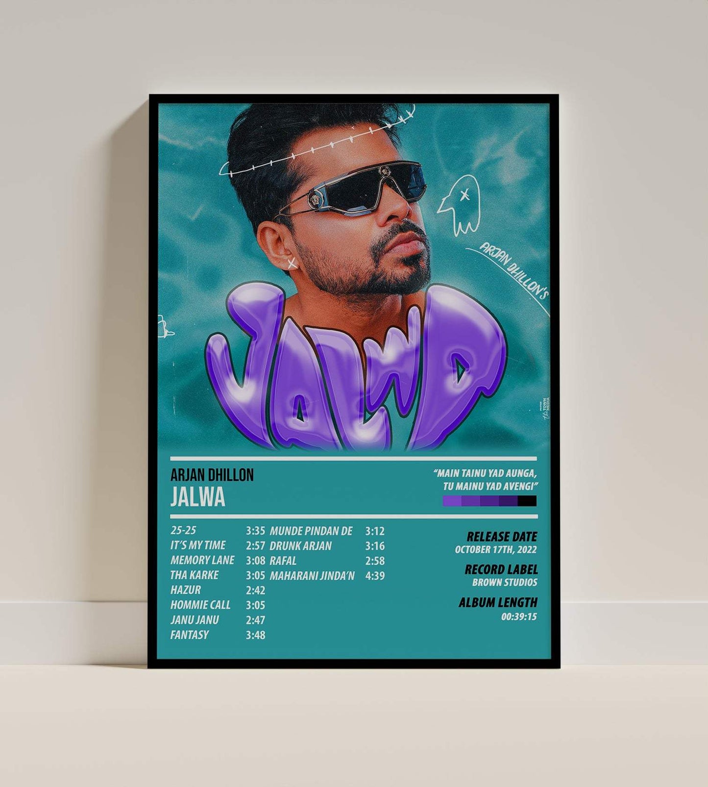 Arjan Dhillon - Jalwa | ALBUM POSTER - PosterVerse