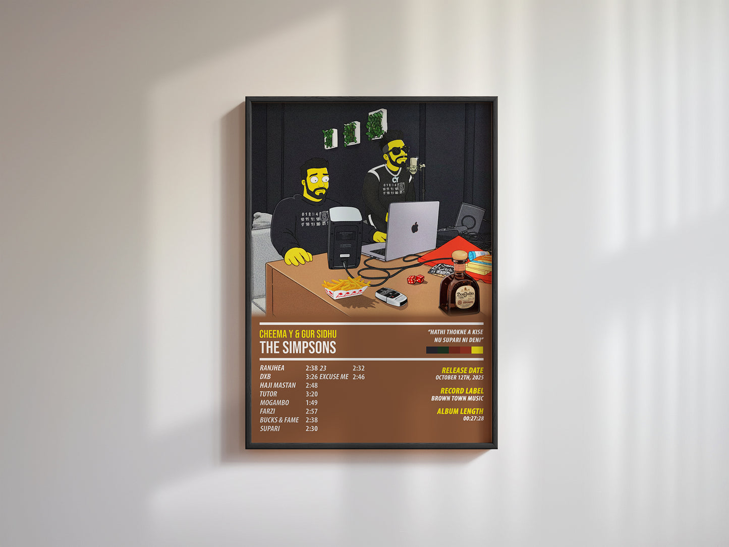 Cheema Y & Gur Sidhu - The Simpsons | ALBUM POSTER