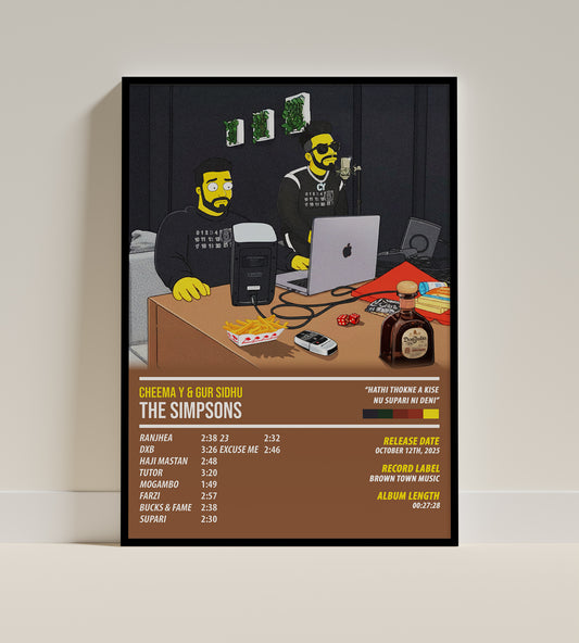 Cheema Y  & Gur Sidhu - The Simpsons | ALBUM POSTER