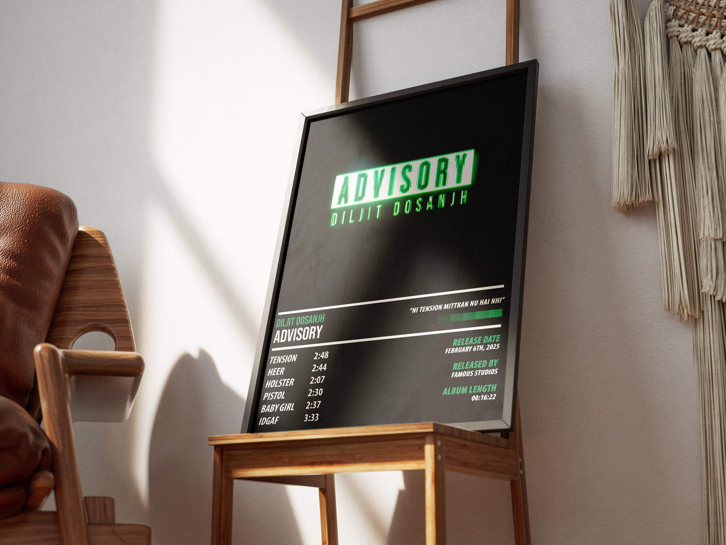 Diljit Dosanjh - Advisory | ALBUM POSTER - PosterVerse