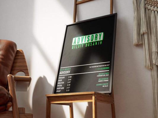 Diljit Dosanjh - Advisory | ALBUM POSTER - PosterVerse