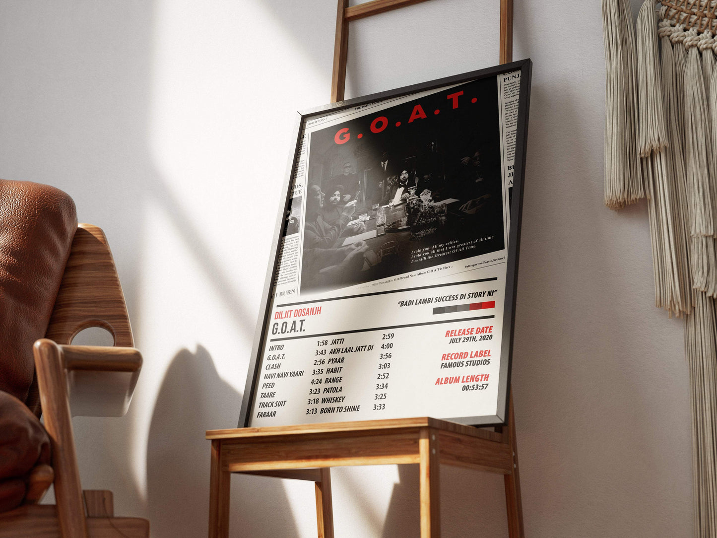 Diljit Dosanjh - G.O.A.T. | ALBUM POSTER - PosterVerse