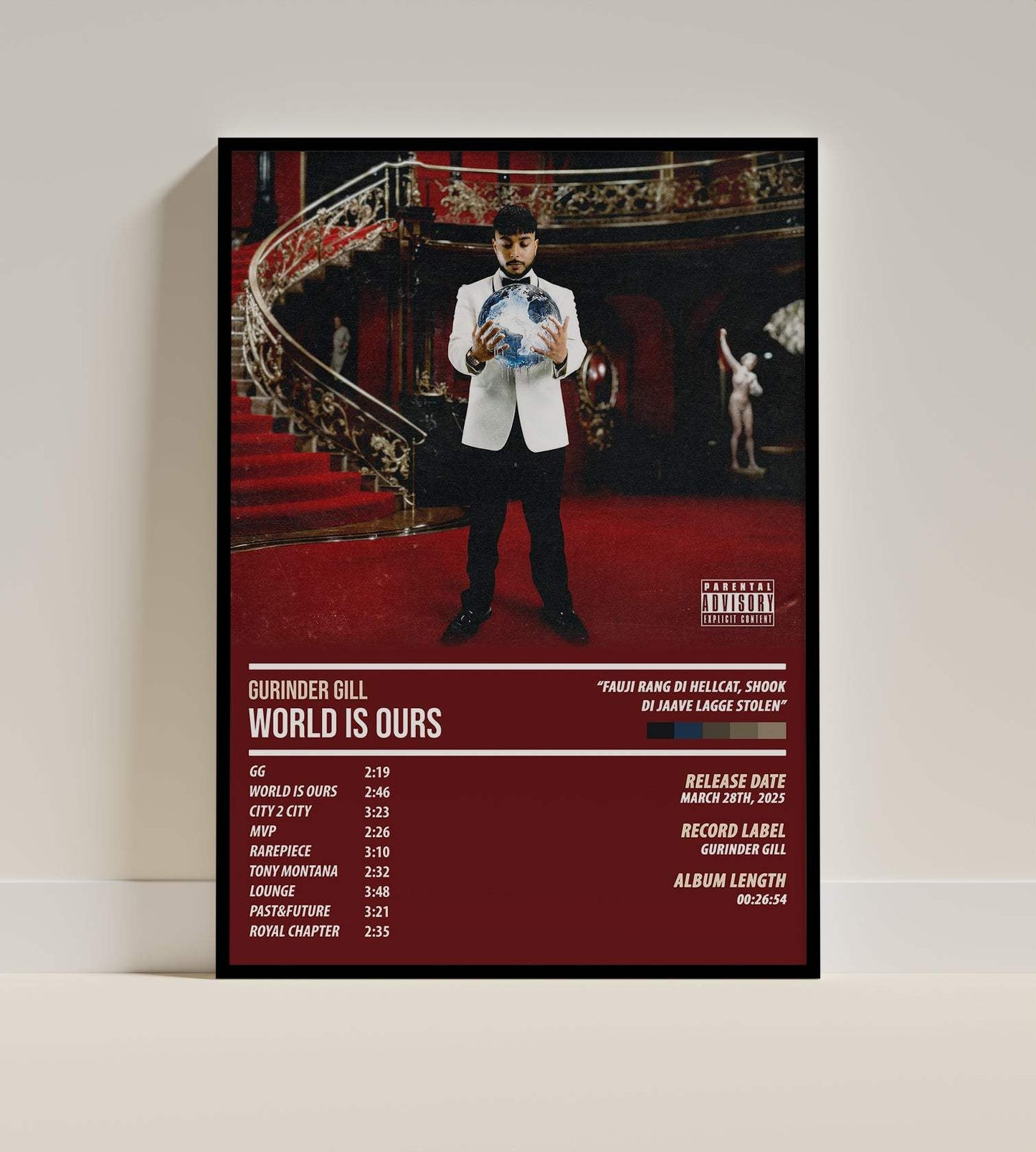Gurinder Gill - World is Ours | ALBUM POSTER V2 - PosterVerse