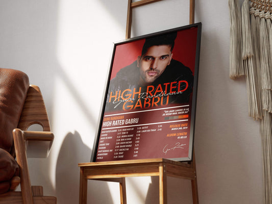 Guru Randhawa - High Rated Gabru | ALBUM POSTER - PosterVerse