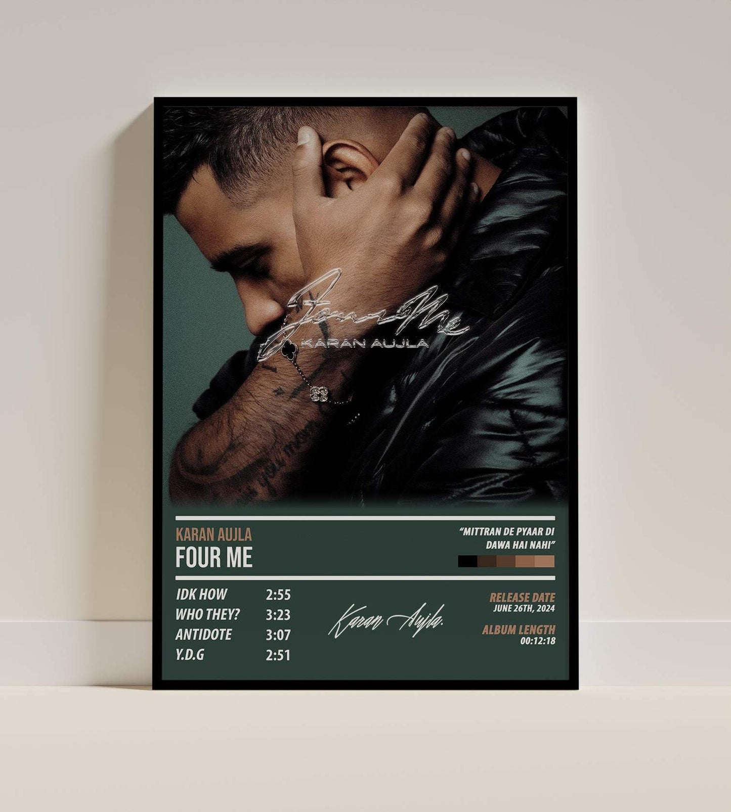 Karan Aujla - Four Me | ALBUM POSTER - PosterVerse