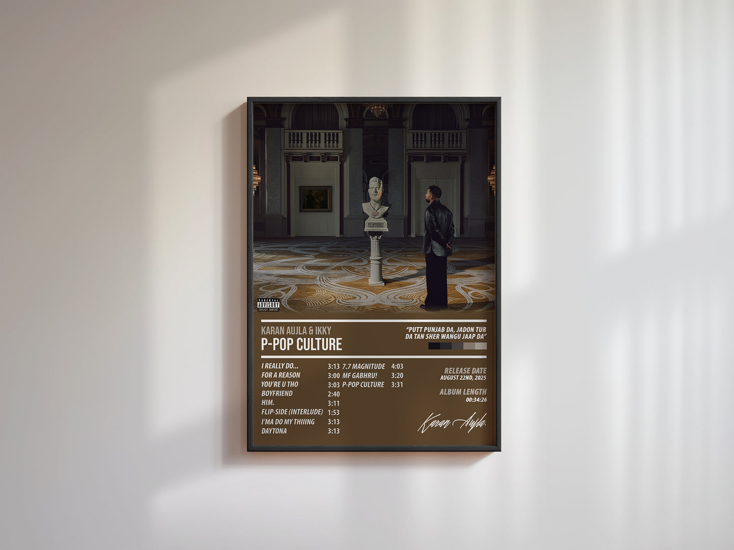 Karan Aujla & Ikky - P-Pop Culture | ALBUM POSTER