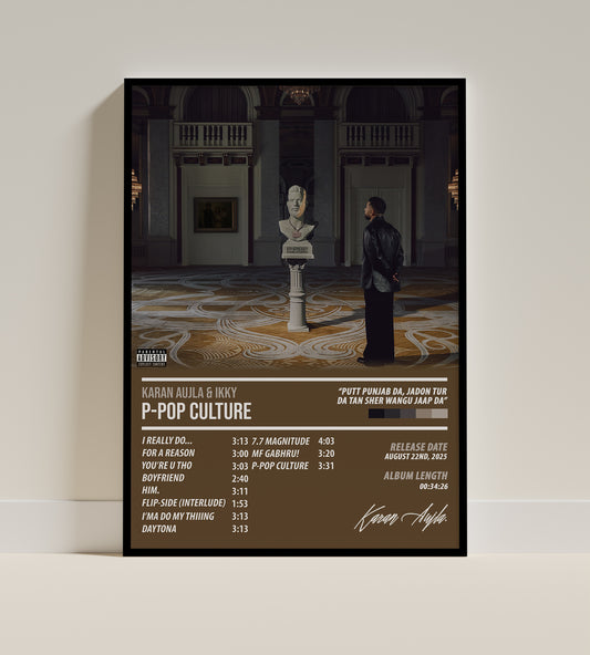 Karan Aujla & Ikky - P-Pop Culture | ALBUM POSTER