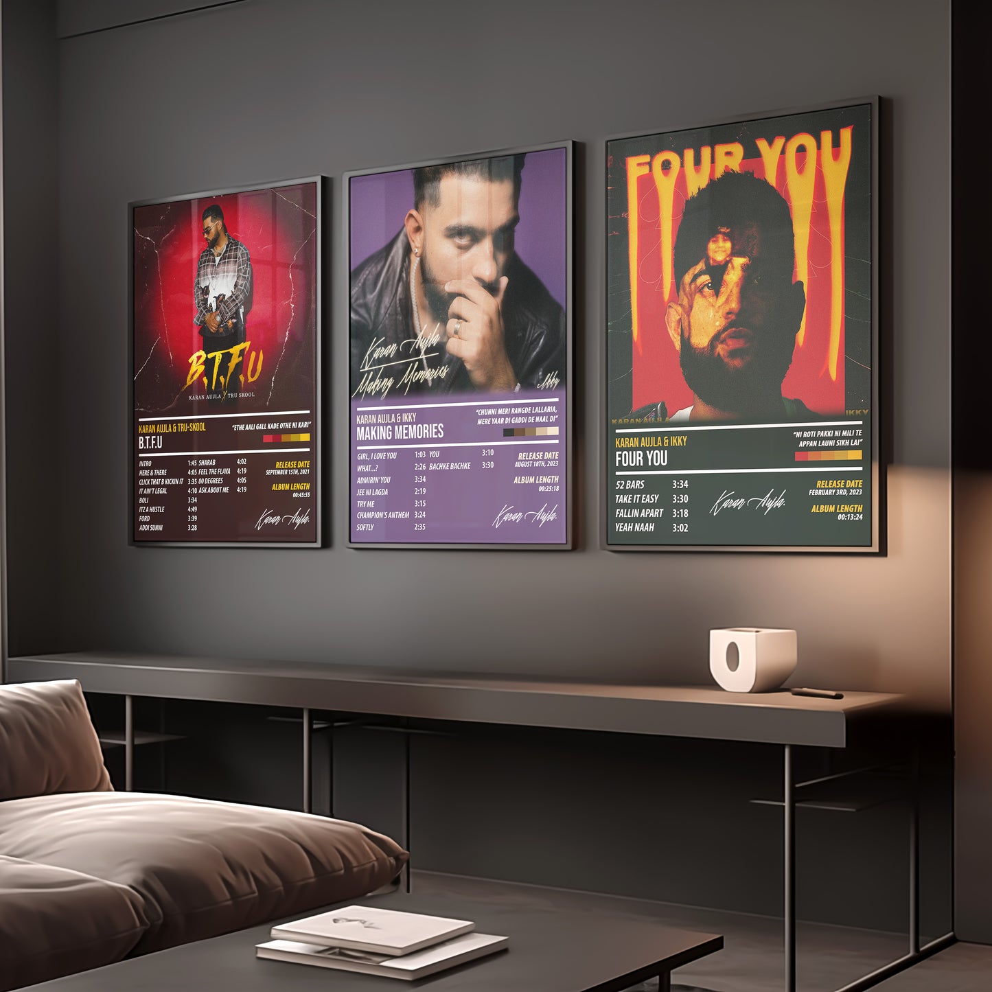 Karan Aujla & Ikky - Four You | ALBUM POSTER - PosterVerse