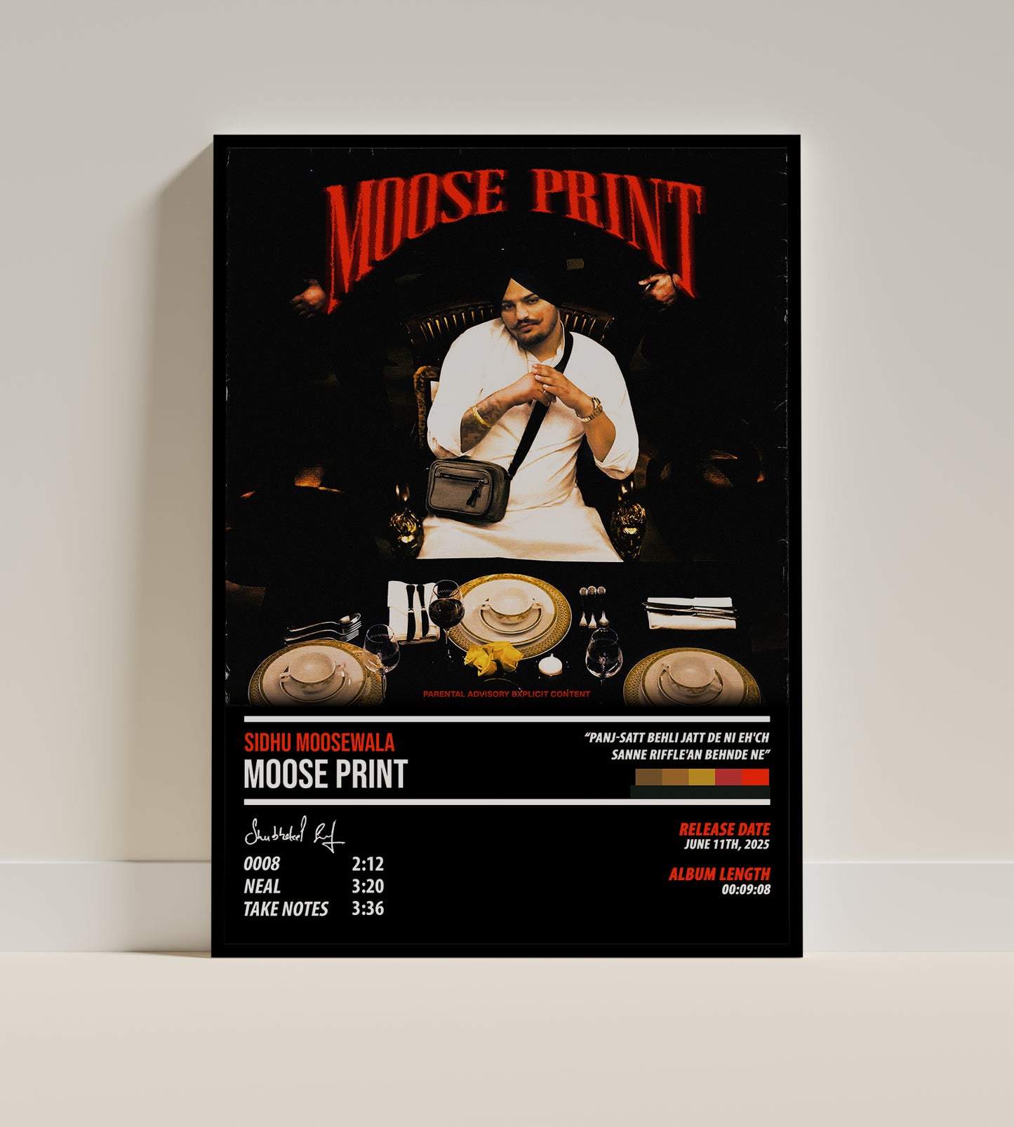Sidhu Moosewala - Moose Print | ALBUM POSTER
