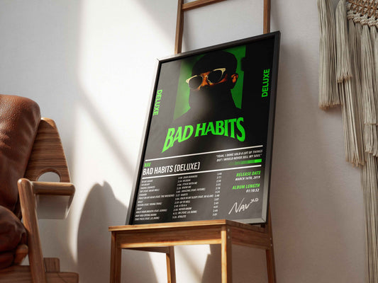 Nav - Bad Habits (Deluxe) | ALBUM POSTER