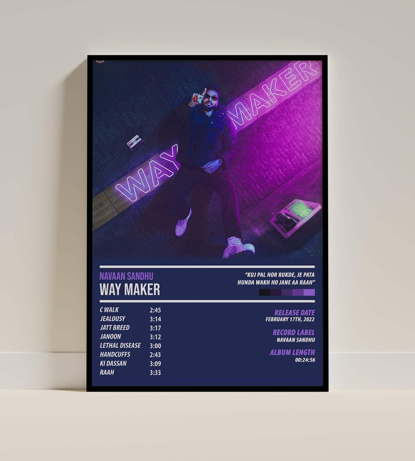 Navaan Sandhu - Way Maker | ALBUM POSTER - PosterVerse