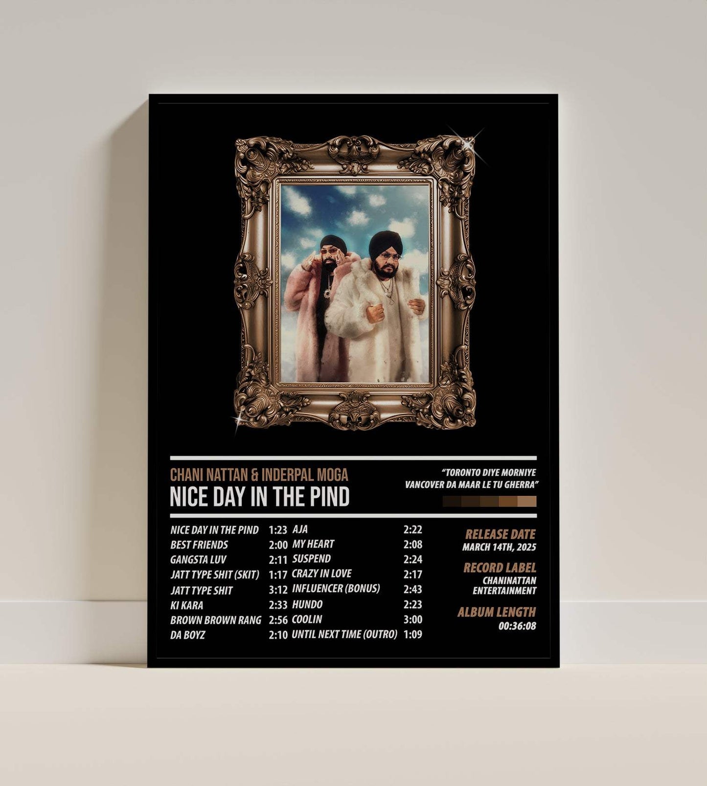 Chani Nattan & Inderpal Moga - Nice Day In The Pind | ALBUM POSTER - PosterVerse