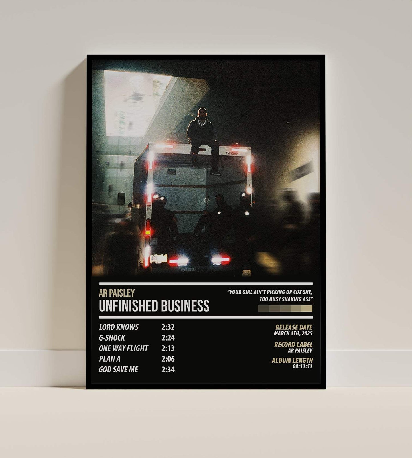 AR Paisley - Unfinished Business | ALBUM POSTER - PosterVerse