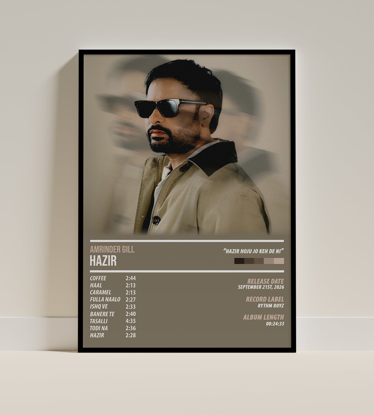 Amrinder Gill - Hazir | ALBUM POSTER