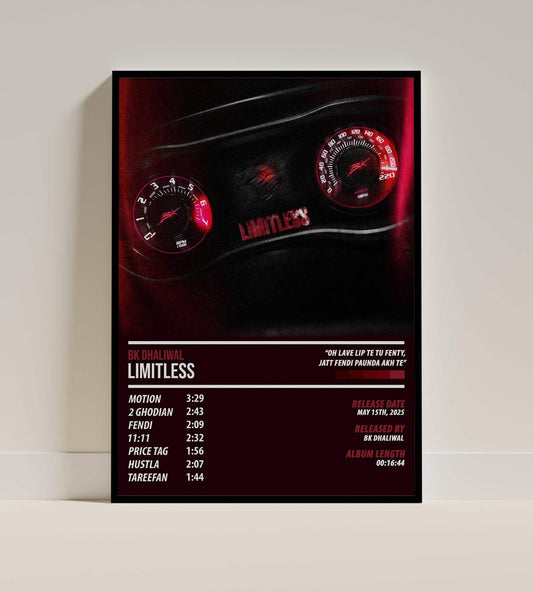 BK Dhaliwal - Limitless | ALBUM POSTER - PosterVerse