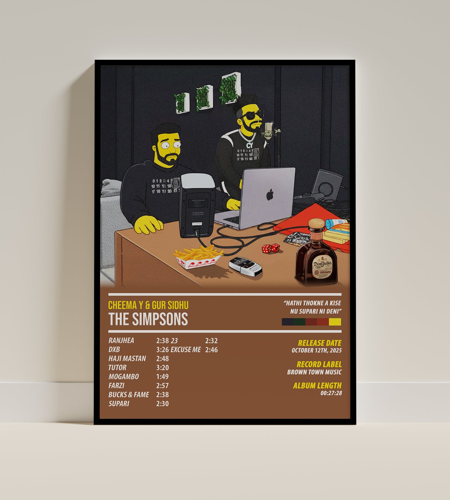 Cheema Y  & Gur Sidhu - The Simpsons | ALBUM POSTER - PosterVerse