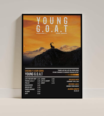 Cheema Y & Gur Sidhu - Young G.O.A.T | ALBUM POSTER - PosterVerse