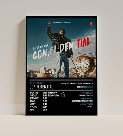 Diljit Dosanjh - Confidential | ALBUM POSTER - PosterVerse