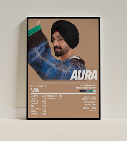 Diljit Dosanjh - Aura | ALBUM POSTER