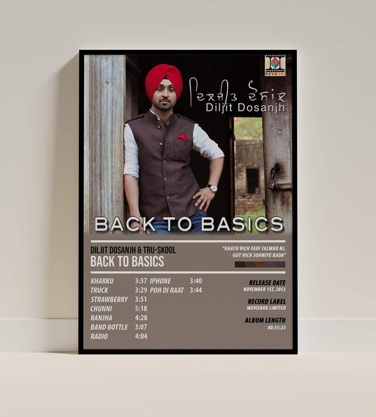 Diljit Dosanjh - Back to Basics | ALBUM POSTER - PosterVerse