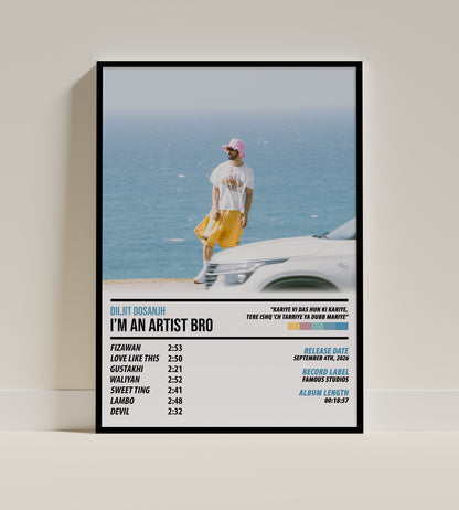 Diljit Dosanjh - I'm an Artist Bro | ALBUM POSTER