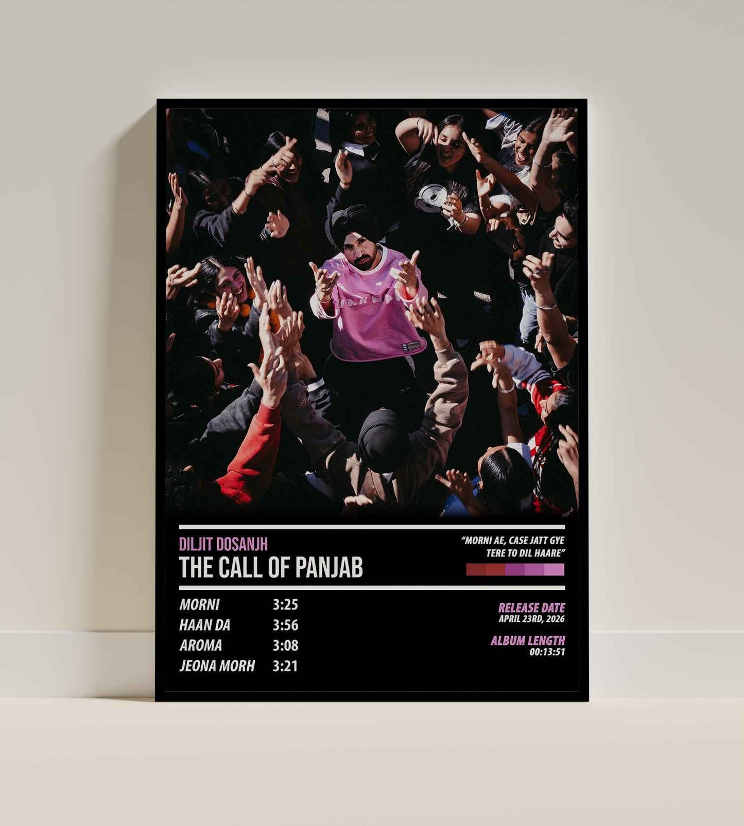 Diljit Dosanjh- The Call of Panjab | ALBUM POSTER
