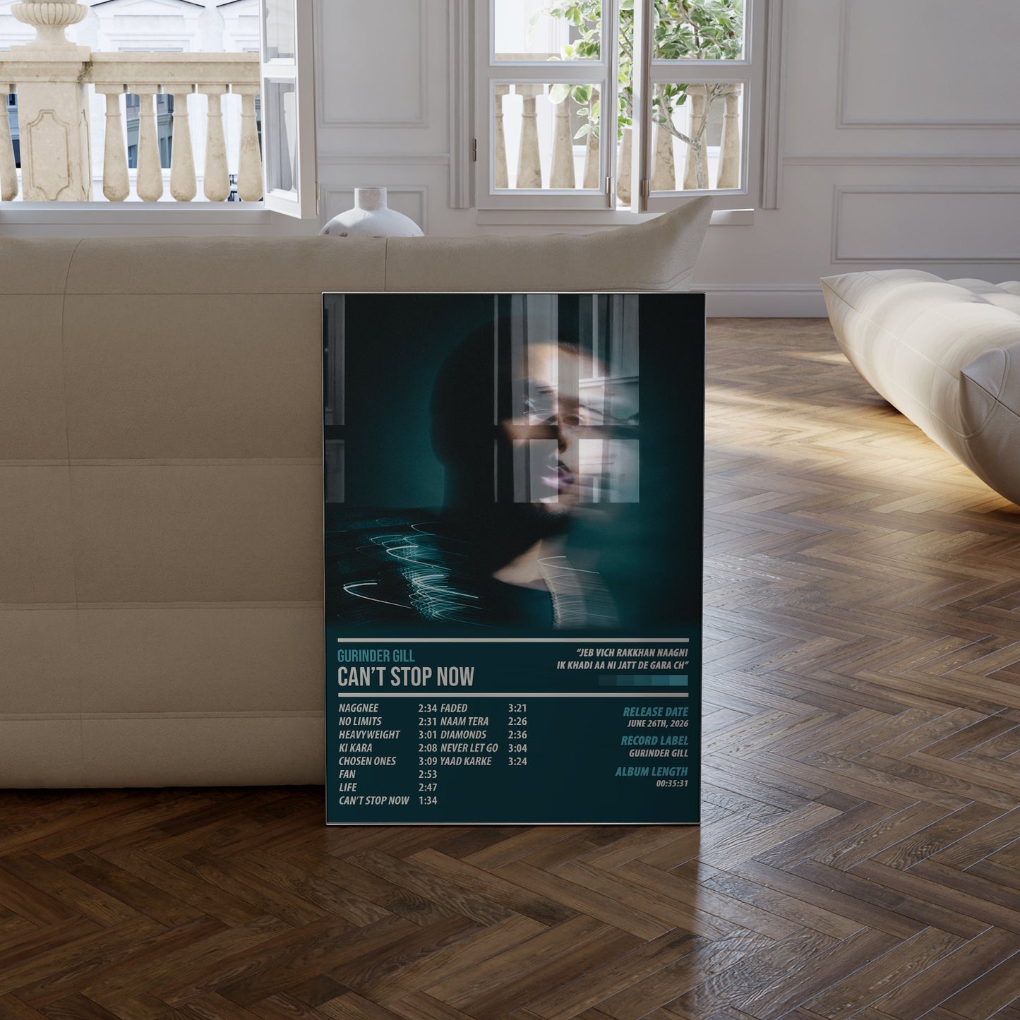 Gurinder Gill - Can't Stop Now | ALBUM POSTER