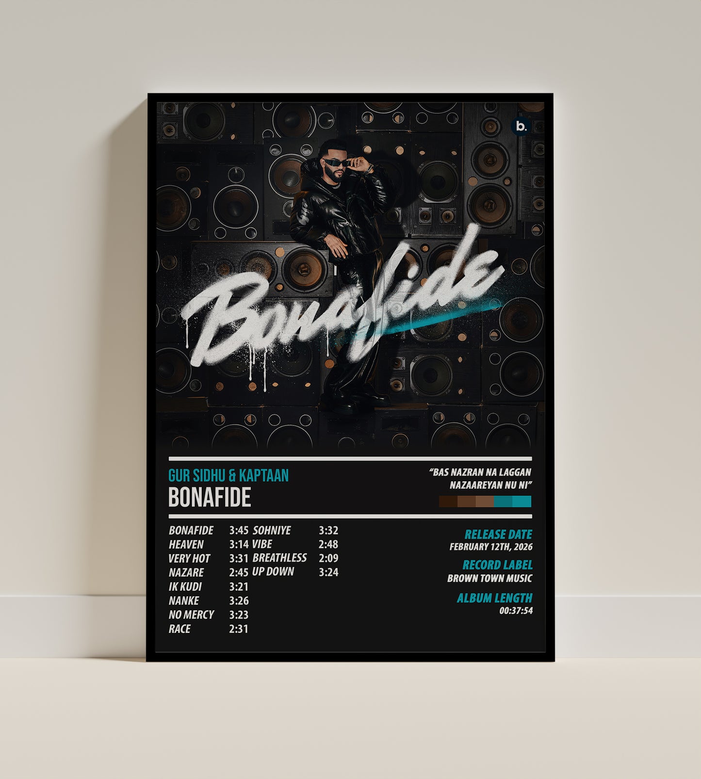Gur Sidhu & Kaptaan - Bonafide | ALBUM POSTER