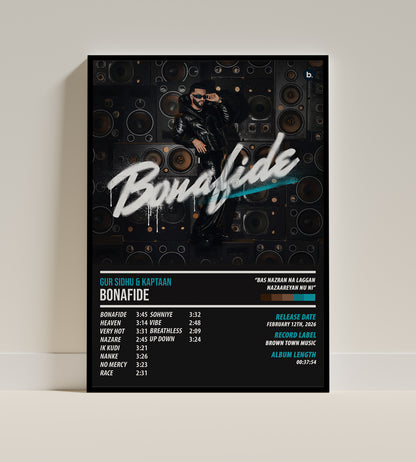 Gur Sidhu & Kaptaan - Bonafide | ALBUM POSTER