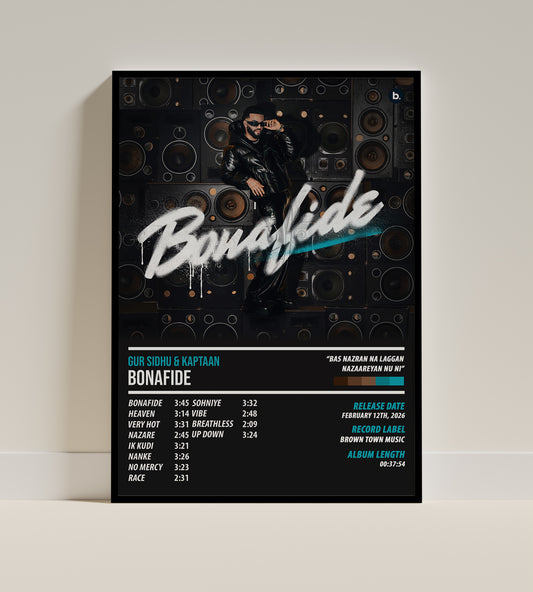 Gur Sidhu & Kaptaan - Bonafide | ALBUM POSTER