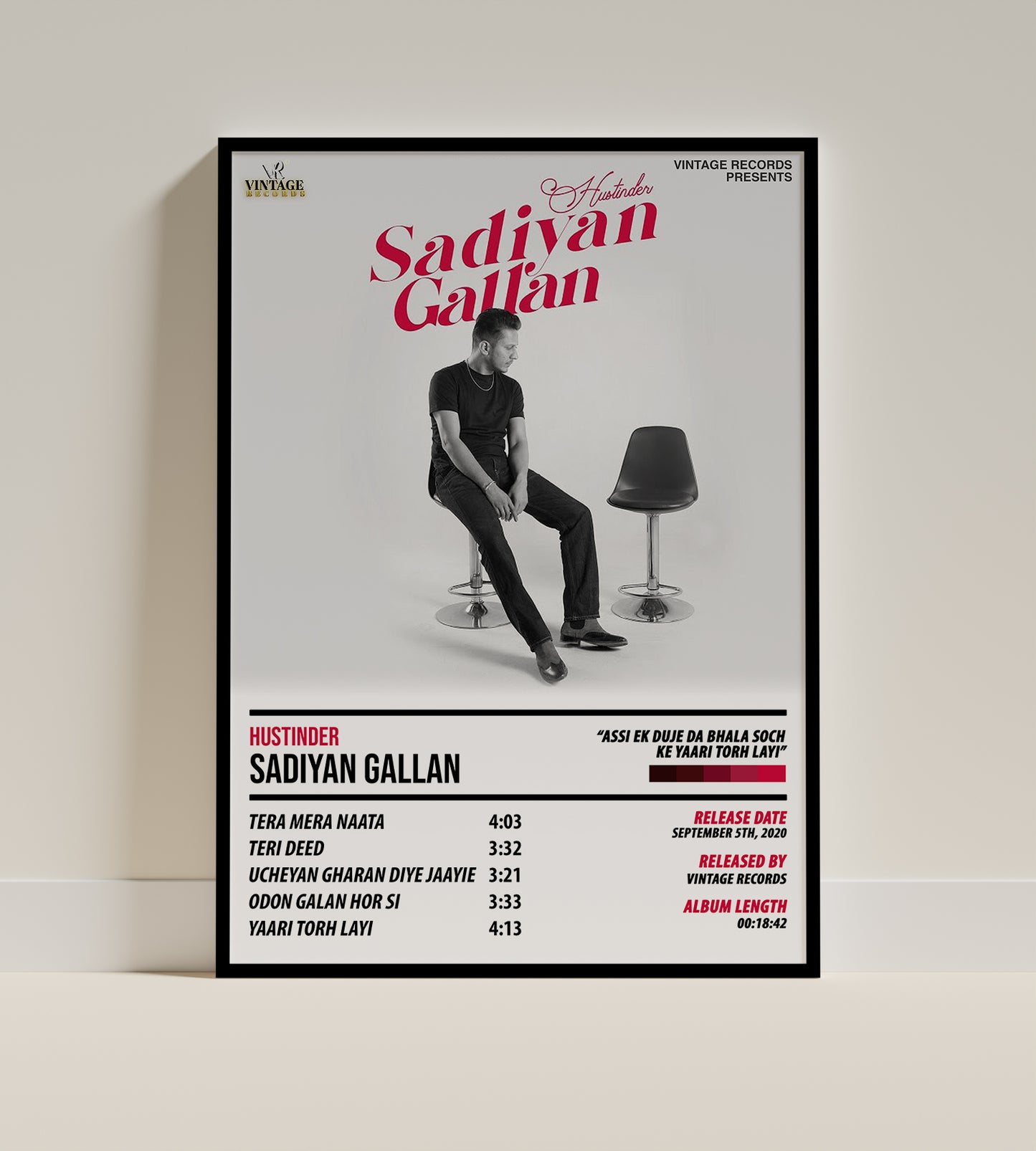 Hustinder - Sadiyan Gallan | ALBUM POSTER