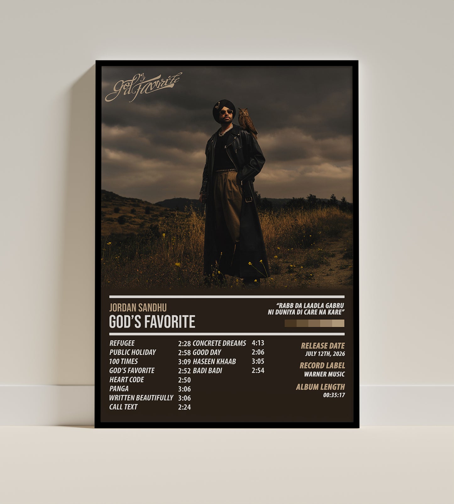 Jordan Sandhu - God's Favorite | ALBUM POSTER