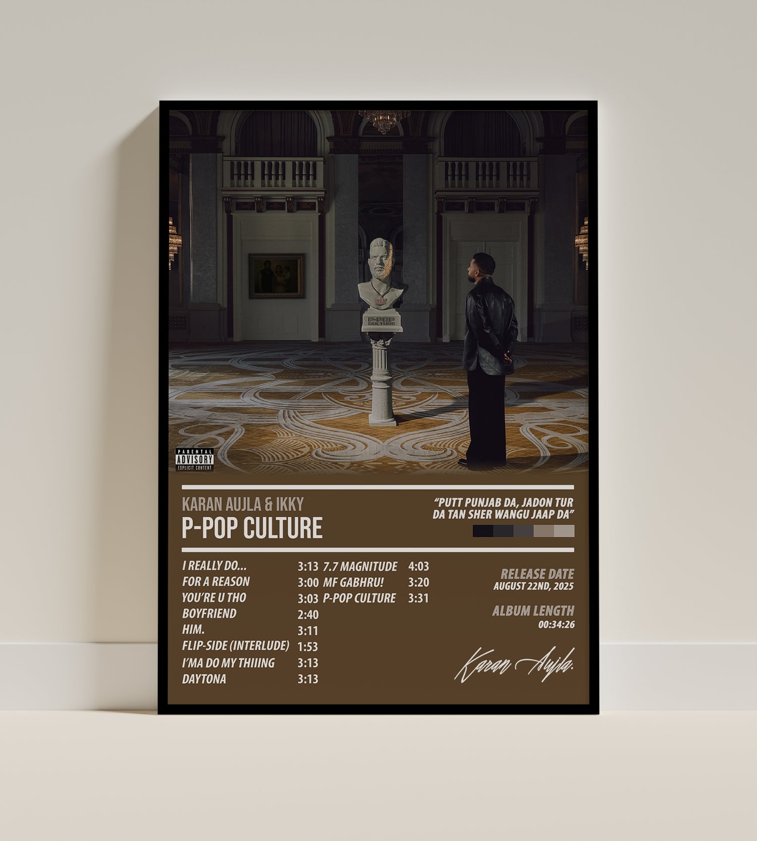 Karan Aujla & Ikky - P-Pop Culture | ALBUM POSTER - PosterVerse