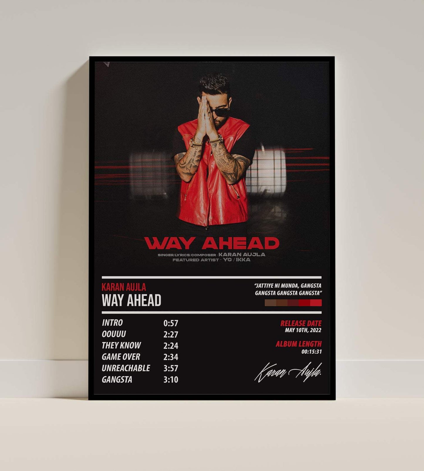 Karan Aujla - Way Ahead | ALBUM POSTER - PosterVerse