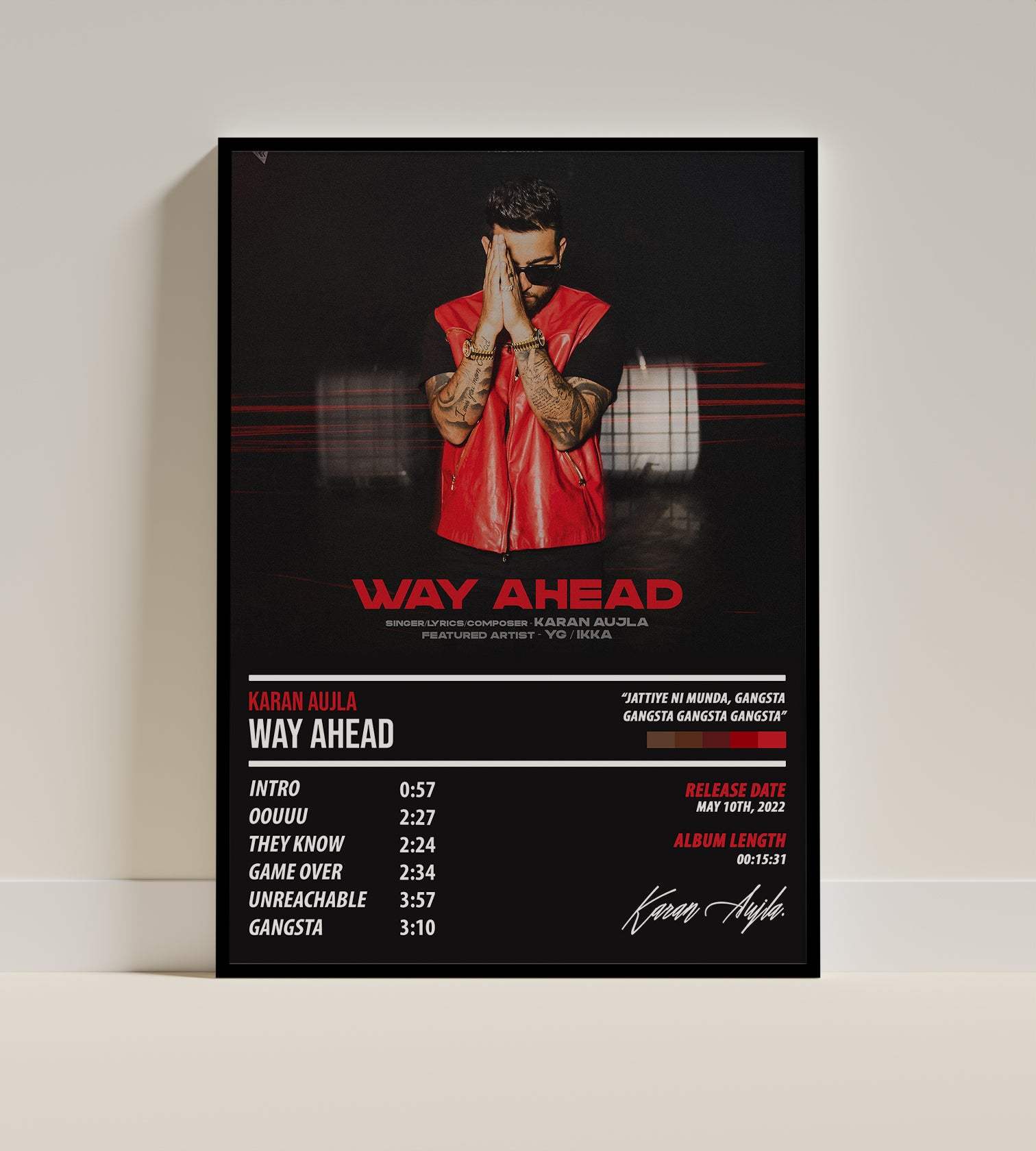 Karan Aujla - Way Ahead | ALBUM POSTER - PosterVerse