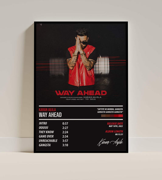 Karan Aujla - Way Ahead | ALBUM POSTER - PosterVerse