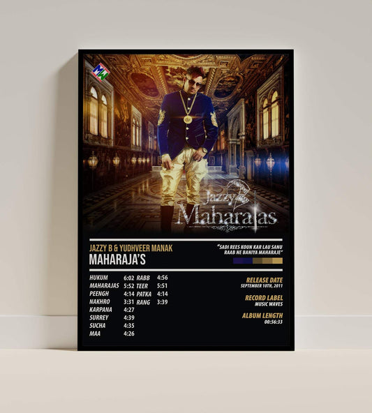 Jazzy B & Yudhveer Manak - Maharaja's | ALBUM POSTER - PosterVerse