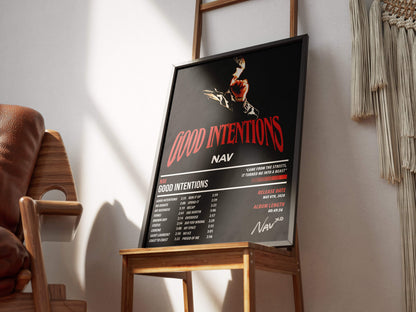 Nav - Good Intentions | ALBUM POSTER - PosterVerse