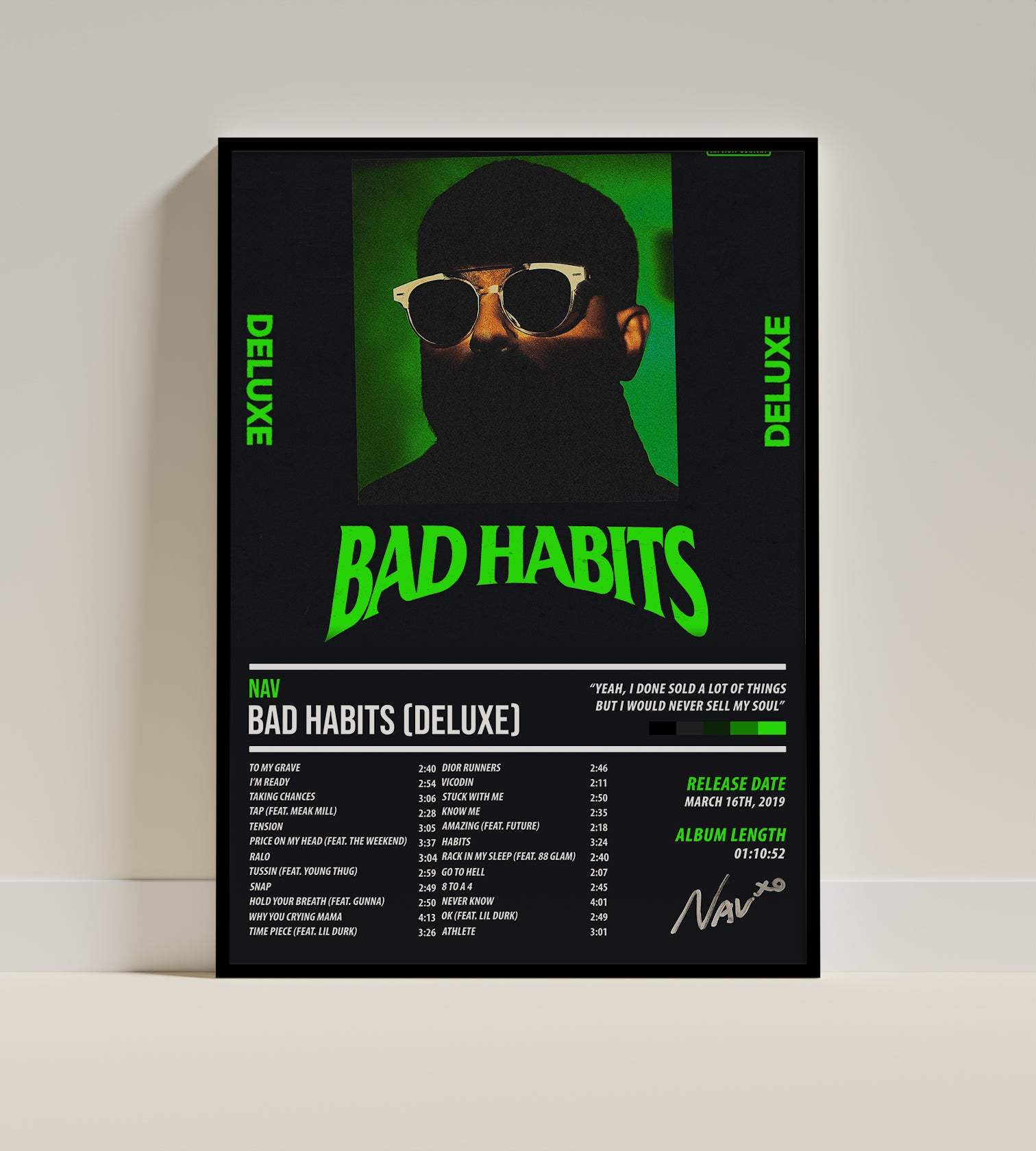 Nav - Bad Habits (Deluxe) | ALBUM POSTER - PosterVerse