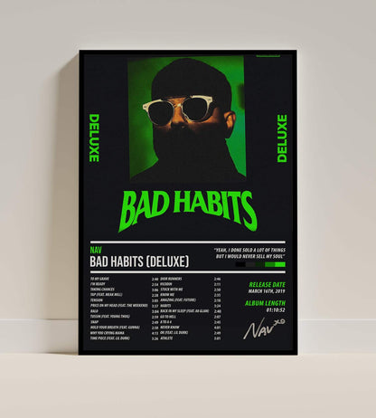 Nav - Bad Habits (Deluxe) | ALBUM POSTER - PosterVerse