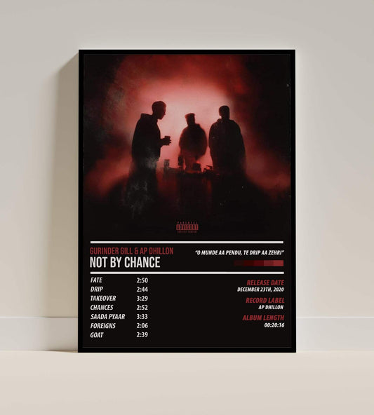 Gurinder Gill & AP Dhillon - Not by Chance | ALBUM POSTER - PosterVerse