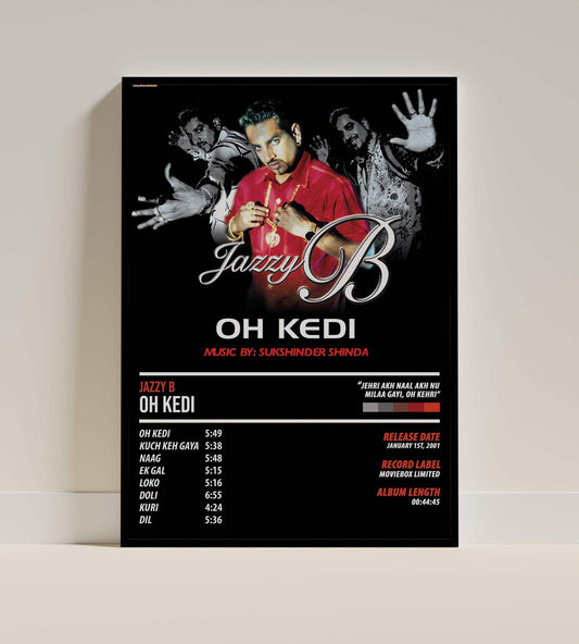 Jazzy B- Oh Kedi | ALBUM POSTER - PosterVerse