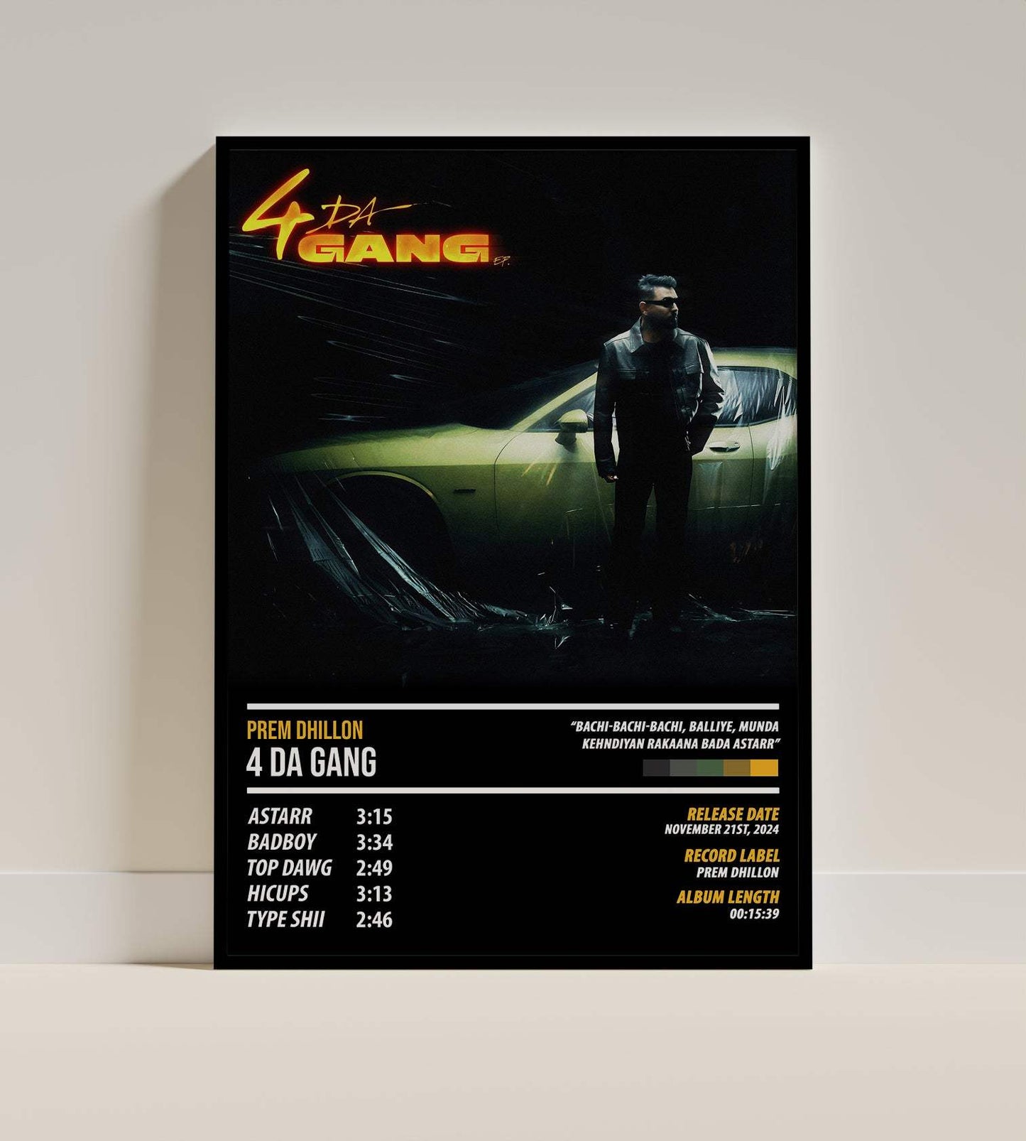 Prem Dhillon - 4 Da Gang | ALBUM POSTER - PosterVerse