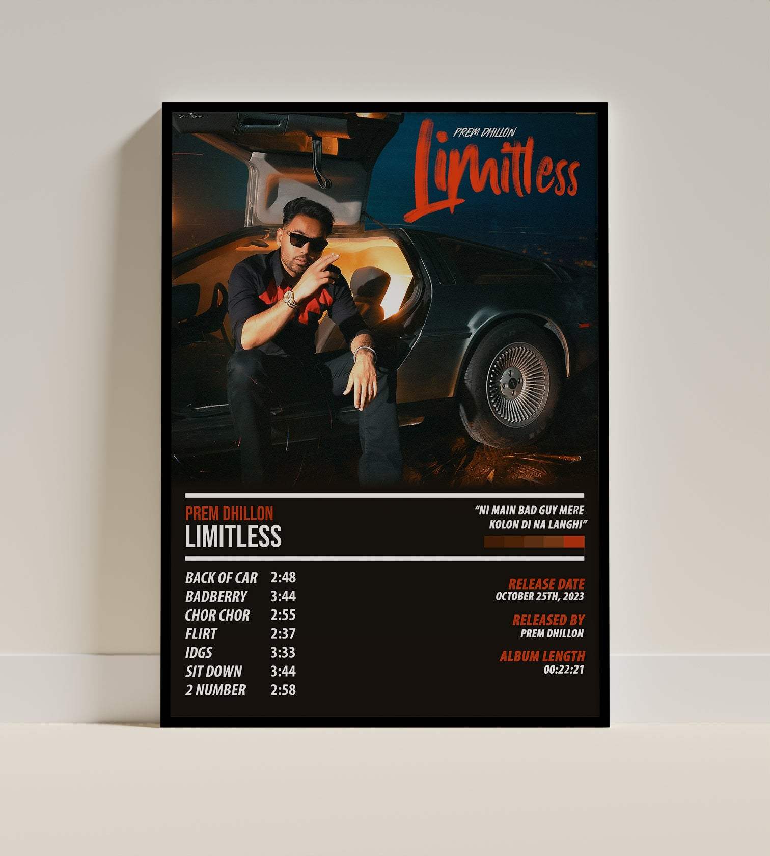 Prem Dhillon - Limitless | ALBUM POSTER - PosterVerse