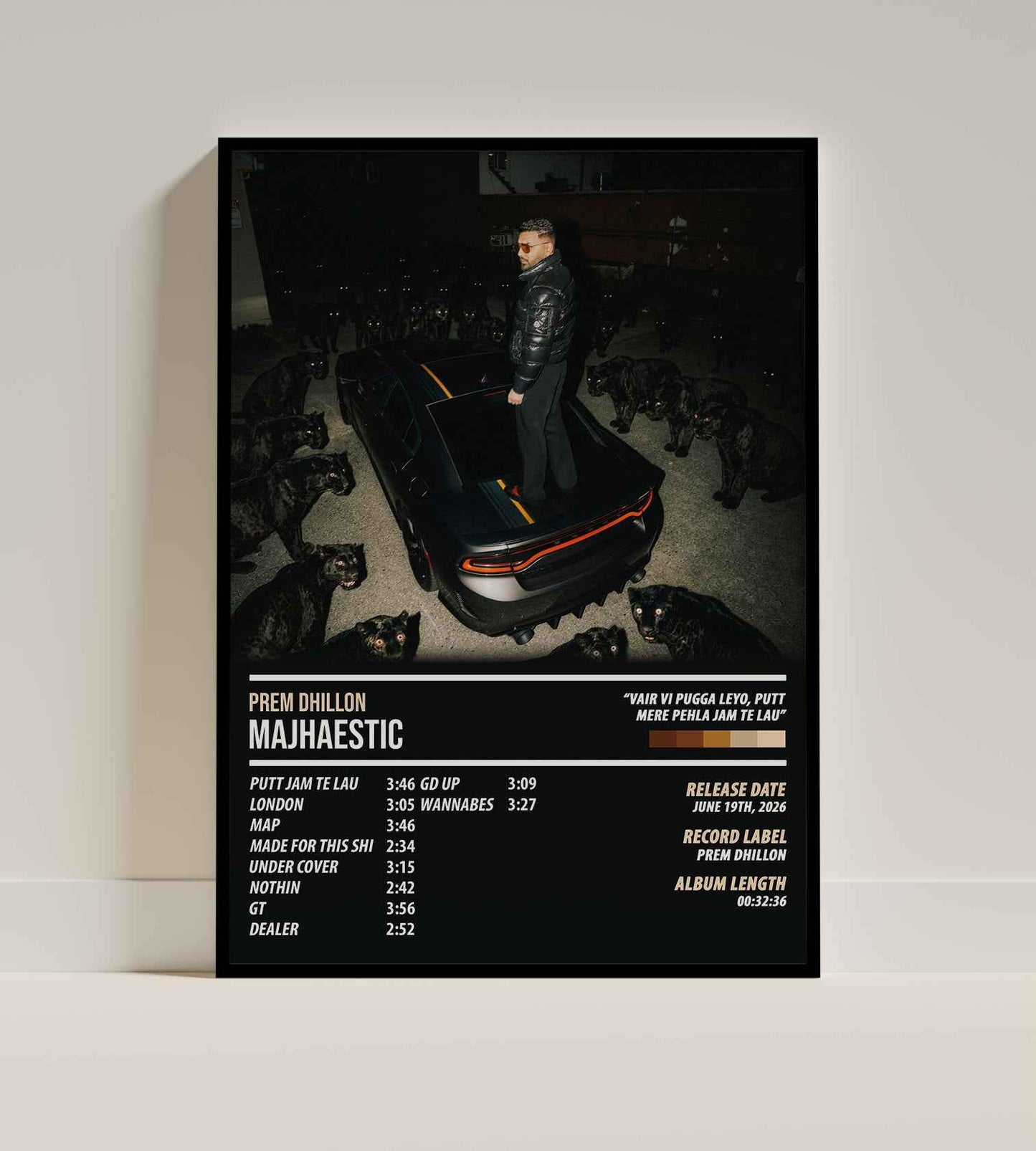 Prem Dhillon - Majhaestic | ALBUM POSTER