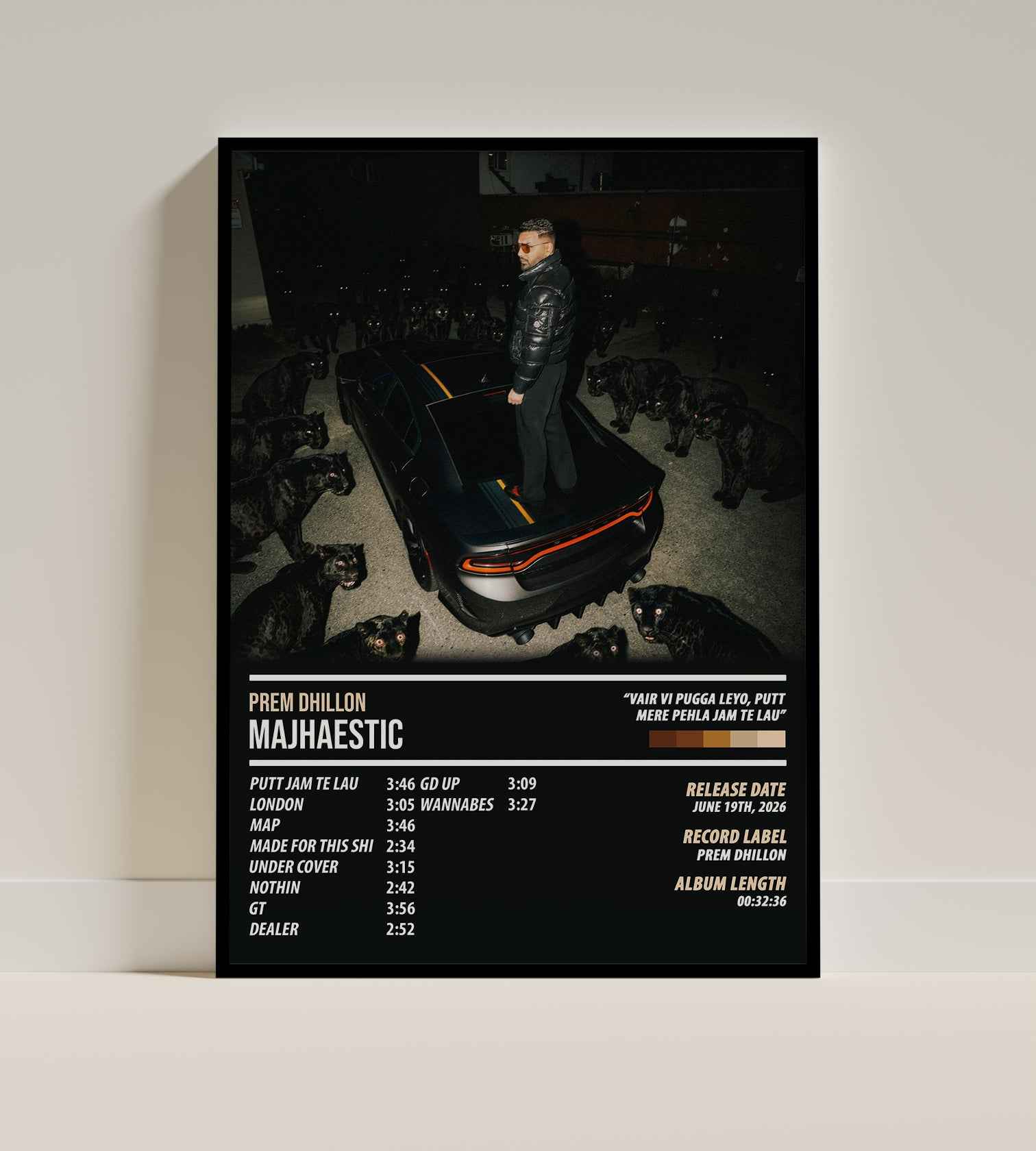 Prem Dhillon - Majhaestic | ALBUM POSTER