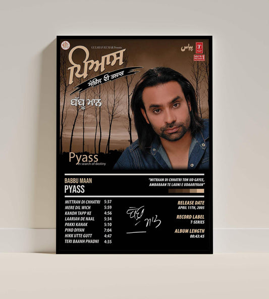 Babbu Maan - Pyass | ALBUM POSTER - PosterVerse