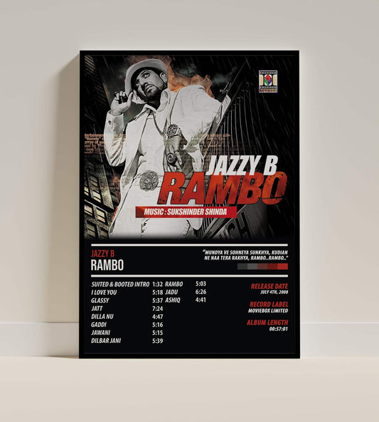 Jazzy B - Rambo | ALBUM POSTER - PosterVerse