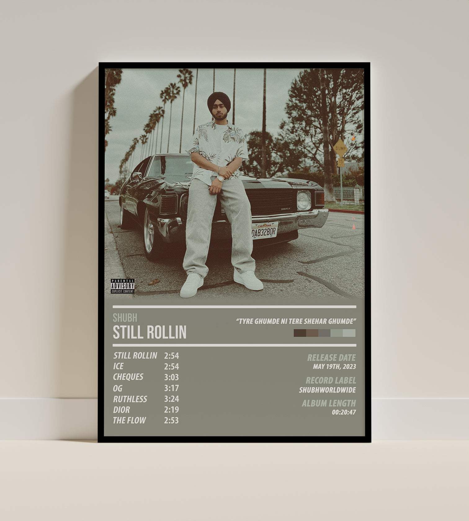 Shubh - Still Rollin | ALBUM POSTER - PosterVerse